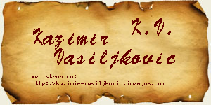 Kazimir Vasiljković vizit kartica